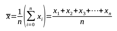 Arithmetic mean formula