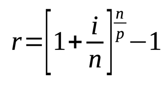 Formula for interest per period