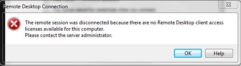 Remote Desktop Connection Error