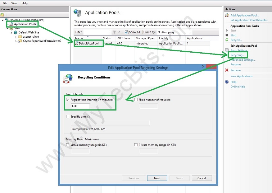 IIS Application Pool Recycling