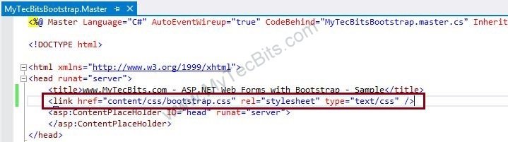 Bootstrap 3.0.0 with ASP.NET - Step By Step - 08