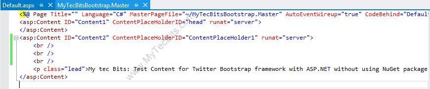 Bootstrap 3.0.0 with ASP.NET - Step By Step - 10