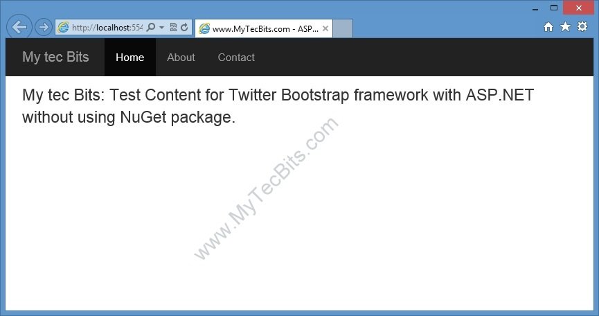 Bootstrap 3.0.0 with ASP.NET - Step By Step