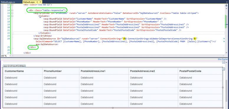 Bootstrap In ASP.NET GirdView 04