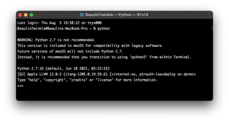 Check If Python Is Pre-installed On Your MacOS