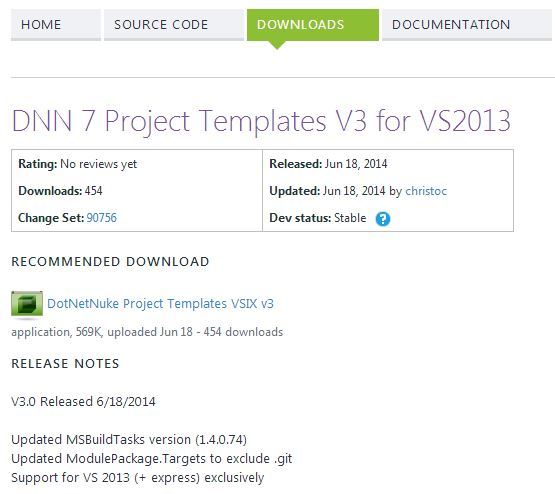 DNN Visual Studio Project Template 01