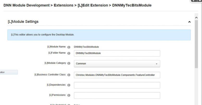 DNN Visual Studio Project Template 12