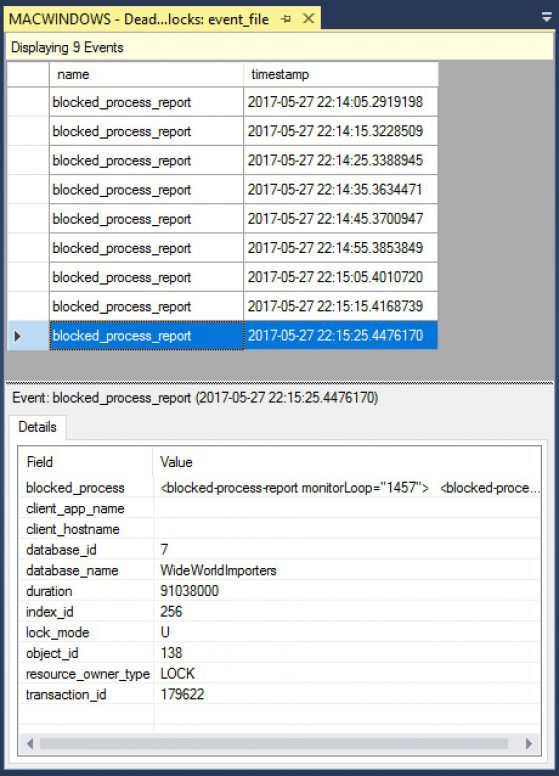 Deadlocks Using Extended Events 03