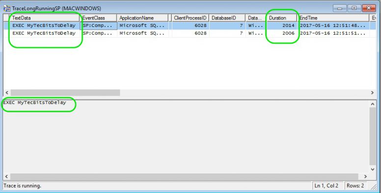 Find Long Running Stored Procedures - Profiler 05