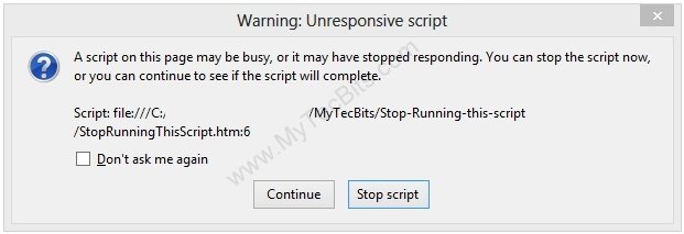 Firefox-UnResponsive-Script-Error