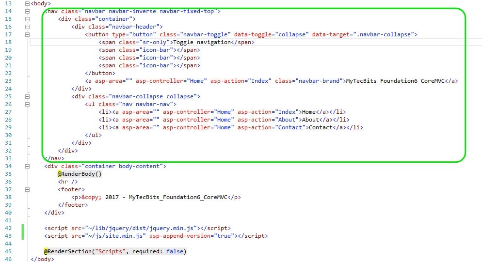 Zurb Foundation 6 with ASP.NET Core MVC – Step by Step | My Tec Bits