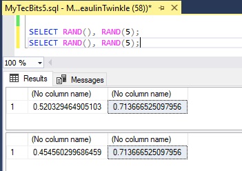 Generate Random Numbers In SQL Server