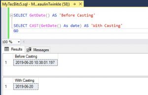 get date part of getdate sql server