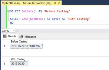 How To Get Only The Date Part Of GetDate() In SQL Server? | My Tec Bits