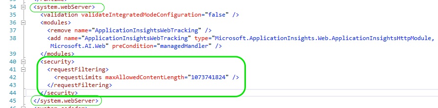 HTTP Error 404.13 Solution