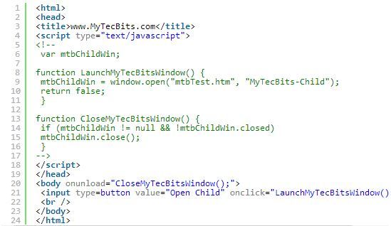 Java-Script-Closing-Child-Window