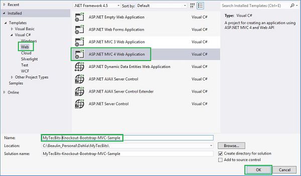 Knockout.js and Bootstrap with ASP.NET MVC 01