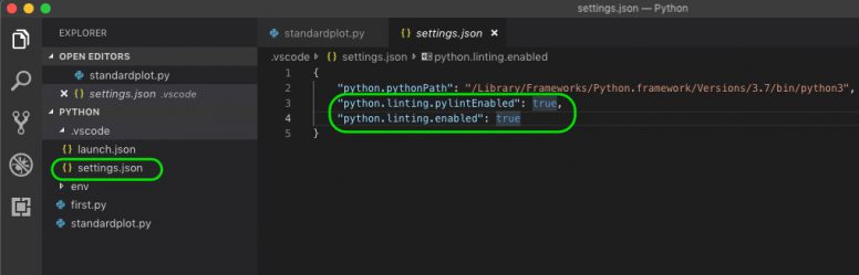 Enabling PyLint in VS Code