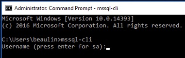 MSSQL-CLI Installation verification