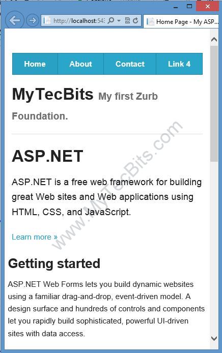 Responsive Zurb Foundation in ASP.NET Web Forms