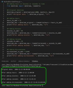 Addition and subtraction of datetime with time in Python | My Tec Bits