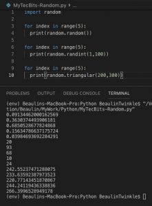 Generating random numbers in Python | My Tec Bits