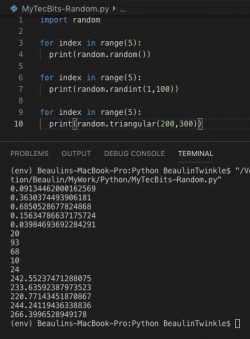 Generating random numbers in Python | My Tec Bits