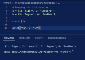Merging two dictionaries in Python | My Tec Bits