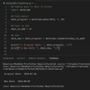 Adding days to date in Python | My Tec Bits