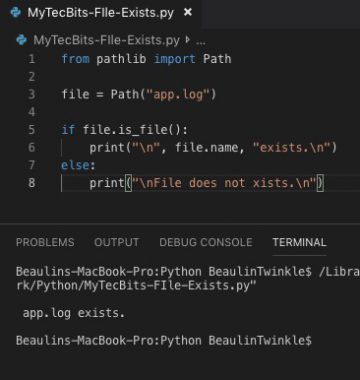 How to check if file exists before opening it in Python? | My Tec Bits