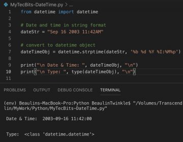 Converting string to datetime object in Python | My Tec Bits
