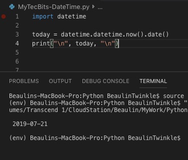 Getting current date alone in python