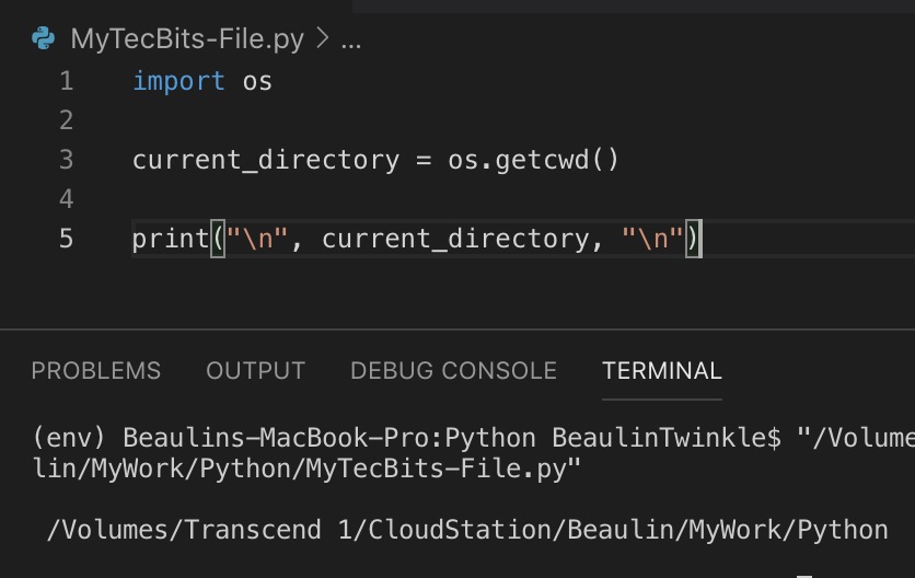 find the current directory of the script file in Python