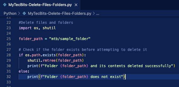 Delete a file or folder in Python