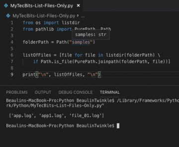 How to find only the files in a directory in Python? | My Tec Bits