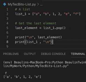 Get the last element of a list in Python