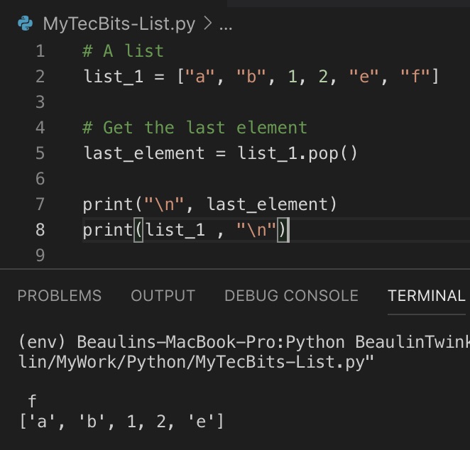 Get element of in Python | My Tec Bits