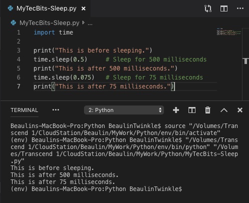 How to make Python program to sleep for milliseconds? | My Tec Bits