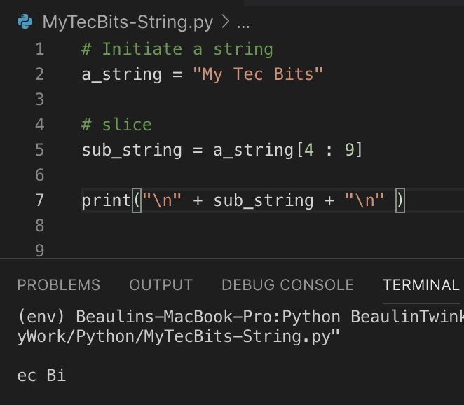 get a sub-string from a string in Python