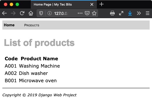 Using database in Python Django website