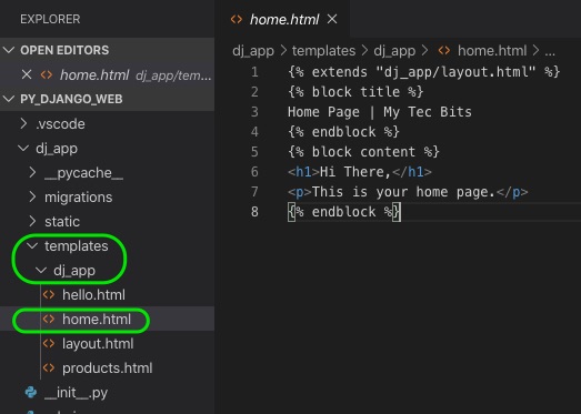 Hamo layout using base template