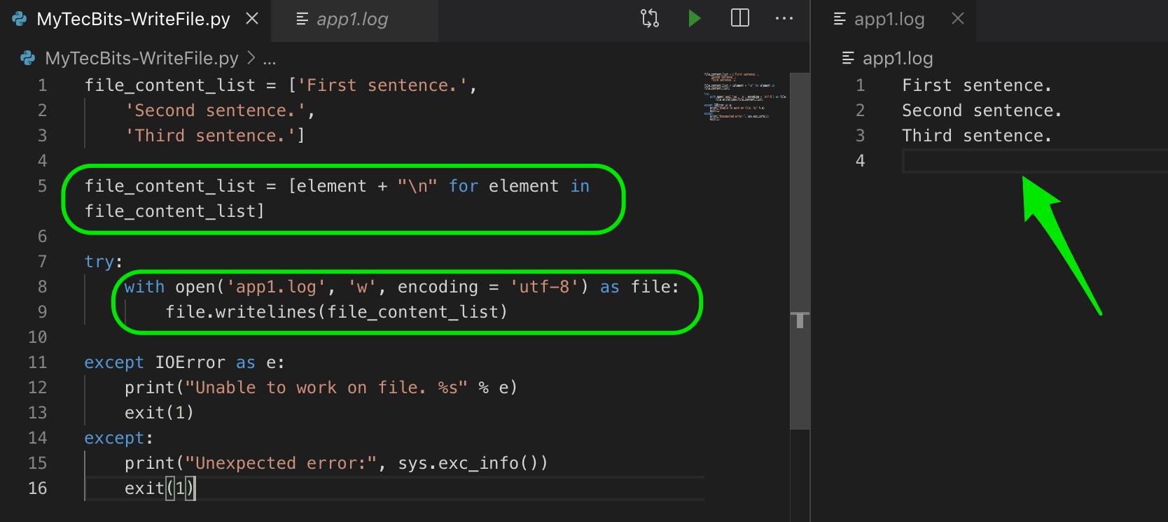 How to write data from list a file in | Tec Bits