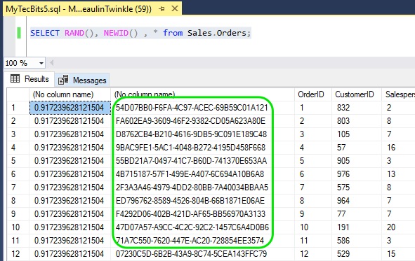 Unique Random Numbers For Each Row in Select Statement