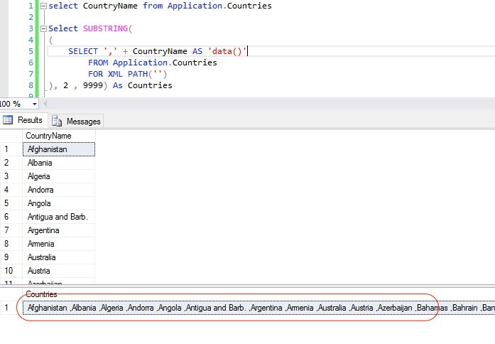 SQL Server Concatenate Multiple Rows into String 01