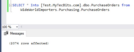 Copy Tables From one Database in SQL Server