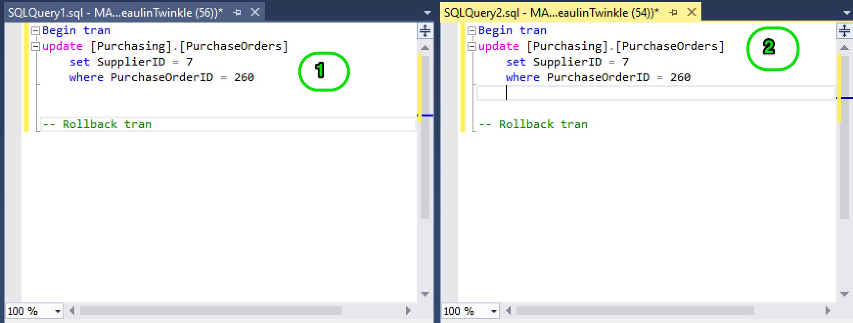 Simulating Deadlocks And Blocks In SQL Server