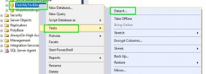 SQL Detach And Attach Database 01