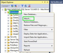 Detach And Attach Database In SQL Server | My Tec Bits