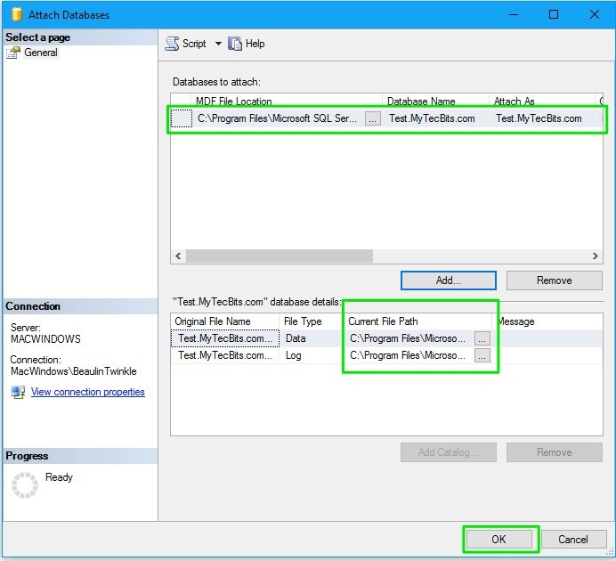 SQL Detach And Attach Database 05