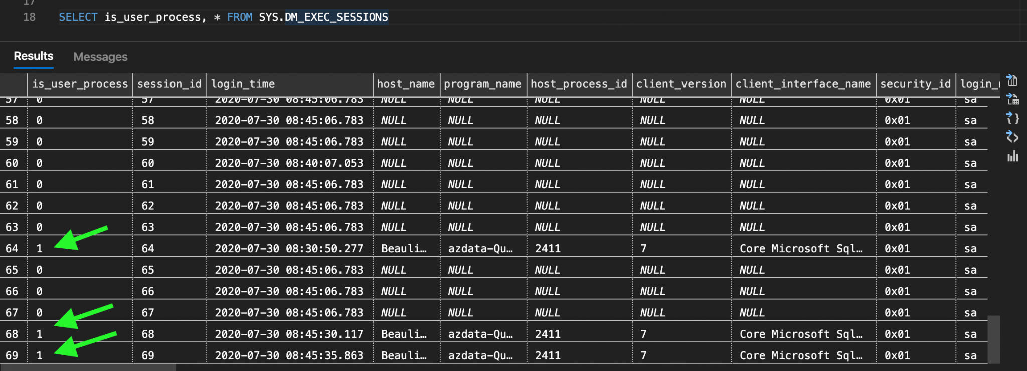 Finding the active sql connections in sql server my tec bits